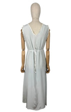 Load image into Gallery viewer, Original 1940's Ice Blue Rayon Nightdress with Lace Detail - Bust 34 36 *