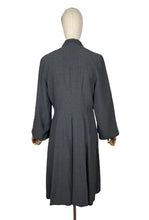 Load image into Gallery viewer, Original 1940's 1950's Slate Grey Double Breasted Textured Wool Princess Coat by Samtex Town - Bust 38 *