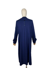 Load image into Gallery viewer, Wounded but Wearable Original 1940's Blue Wool Swagger Coat - Bust 36" 38" *