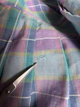 Load image into Gallery viewer, Original 1950’s Carolyn North Purple and Green Plaid Day Dress - Bust 36 *