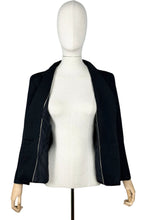 Load image into Gallery viewer, Original 1940's Inky Black Wool Single Breasted Suit Jacket - Bust 40