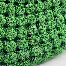 Load image into Gallery viewer, Original 1940's Small Green Crochet Handbag with Zip Closure