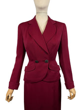 Load image into Gallery viewer, Original 1940’s Richard’s Shops Burgundy Red Wool Suit - Bust 36