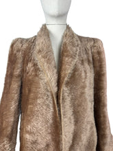 Load image into Gallery viewer, Original 1940's Faux Fur Brown Teddy Bear Edge to Edge Jacket - Bust 38