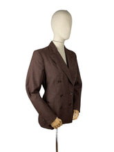 Load image into Gallery viewer, Original 1940’s CC41 Brown Double Breasted Wool Jacket - Bust 34 36 *