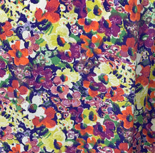 Load image into Gallery viewer, Original 1930's Volup Betty Barley Floral Silk Dress in Rust, Purple, Green and Cream - Bust 40