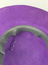 Load image into Gallery viewer, Original 1940's Purple Felt New York Creation Hat with Lace Detail