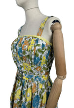 Load image into Gallery viewer, Original 1950's Floral Cotton Belted Summer Dress with Matching Bolero - Bust 34 35 36 *