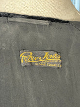 Load image into Gallery viewer, Original 1930’s Black Velvet Opera Coat by Peter Jones J Lewis with Incredible Pleated Shoulders and Balloon Sleeves - Bust 38 40 *