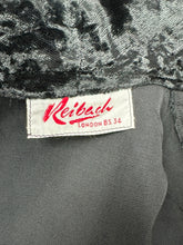 Load image into Gallery viewer, Original 1950's Inky Black Cotton Velvet Evening Blouse - Bust 34