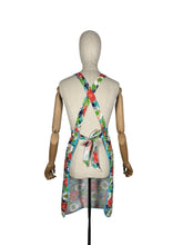 Load image into Gallery viewer, Original 1940's Hawkins of Preston CC41 Apron - Green, Blue, Orange and Turquoise Abstract Print - Bust 34 36