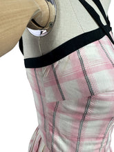 Load image into Gallery viewer, Original 1950's White and Pink Check Barbie Day Dress with Black Trim - Bust 32 *