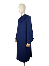 Load image into Gallery viewer, Wounded but Wearable Original 1940's Blue Wool Swagger Coat - Bust 36" 38" *