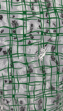 Load image into Gallery viewer, Original 1940's Novelty Print Grey, Green, Black and White Crepe Day Dress Featuring Cats - Bust 32 33 *