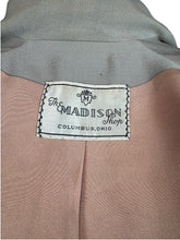 Load image into Gallery viewer, 1940's Single Breasted Light Brown Wool Jacket with Two-tone Buttons - Bust 34 35
