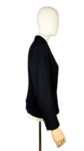 Load image into Gallery viewer, Original 1940's Inky Black Wool Single Breasted Suit Jacket - Bust 40