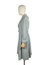 Load image into Gallery viewer, Original 1940's 1950's Evandore Double Breasted Belted Princess Coat in Grey Fleck Boucle Wool - Bust 36
