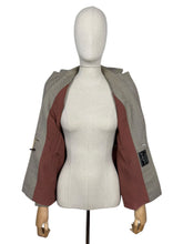 Load image into Gallery viewer, Original Late 1940's Two Tone Brown Edge to Edge Jacket with Double Button Closure by Jaunty Junior - Bust 36 37 - AS IS