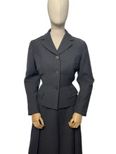 Load image into Gallery viewer, Original 1950's Dark Blue Grey Hebe Skirt Suit - Bust 38