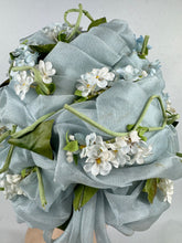 Load image into Gallery viewer, Original 1960's Blue Nylon Hat with White, Blue and Green Floral Trim