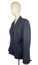 Load image into Gallery viewer, Volup Original 1940's Dark Blue Wool Jacket by Jaclane of California - Bust 40 42