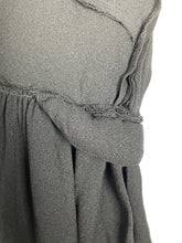 Load image into Gallery viewer, Original 1930's 1940's Black Crepe Long Sleeved Evening Dress with Back Belt - Bust 40 42