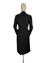 Load image into Gallery viewer, Original 1940's Jolly & Son Limited Tweed Wool Suit in Black, Green and Rust Check - Bust 36 37