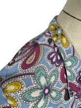Load image into Gallery viewer, Original 1940’s 1950’s Bright Floral Cotton Summer Dress in Blue, Pink, Purple, Yellow and Turquoise - Bust 34 36 *