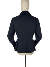 Load image into Gallery viewer, Original 1940's Black Wool Jacket with Real Astrakhan Trim on Collar and Pockets - Bust 36 *