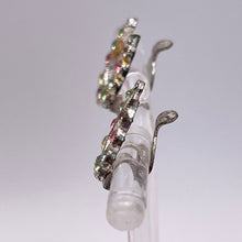 Load image into Gallery viewer, Vintage Pastel Glass Paste Lucky Horseshoe Clip-on Earrings