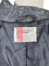 Load image into Gallery viewer, 1950's Style Reproduction Fit and Flair Coat by Doghouse Vintage - Grey Wool Mix - Size 20