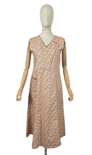 Load image into Gallery viewer, Original 1930's Brown, Mustard, Rust and White Geometric Print Cotton Apron - Great Chore Dress - Would Make A Great Summer Dress - Bust 34 35 *