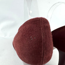 Load image into Gallery viewer, Original 1940's Burgundy Suede Court Shoes with Bow Trim and Punch Detail by Lotus - UK 6 6.5
