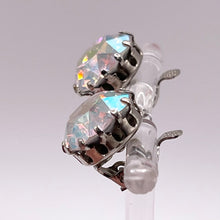 Load image into Gallery viewer, Vintage Faceted Glass Aurora Borealis Clip-on Earrings