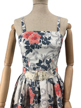 Load image into Gallery viewer, 1950's Horrockses Belted Dress and Bolero Set with Pockets - Bust 34"  Waist 25" *