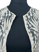 Load image into Gallery viewer, Original 1940's Fine Mesh Edge to Edge Blouse with Foliate Detail - Bust 30 32