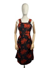 Load image into Gallery viewer, Original 1950's Elizabeth Henry of London Black and Red Wiggle Cocktail Dress with Back Drapes - Bust 36