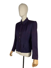 Load image into Gallery viewer, Wounded but Wearable Original 1940's Purple Wool Single Breasted Jacket - Bust 36