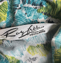 Load image into Gallery viewer, Original 1950's Roy Freres Green, Blue, White and Black Abstract Print Day Dress - Bust 36 38