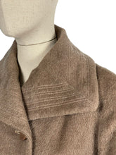 Load image into Gallery viewer, Original 1950's Fit and Flair Double Breasted Princess Coat in Light Brown Wool - Bust 36 38 *