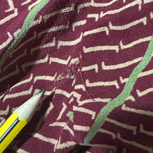 Load image into Gallery viewer, Original 1930's Art Deco Long Sleeved Belted Day Dress in Burgundy and Green - Bust 32 34 *