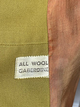 Load image into Gallery viewer, Original 1950's All Wool Gaberdine Dark Chartreuse Coat by Alligator - Bust 38