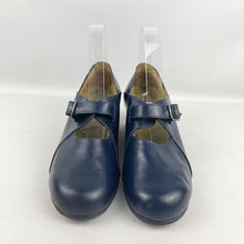 Load image into Gallery viewer, Original 1940's CC41 Blue Leather Shoes with Buckle Fastening - UK 3 3.5