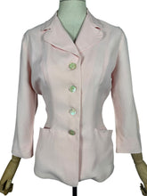 Load image into Gallery viewer, Wounded But Wearable Original 1940's Wonderkool Pale Pink Linen Jacket - Bust 36 37