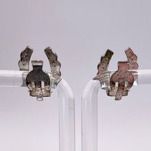 Load image into Gallery viewer, Vintage Pastel Glass Paste Lucky Horseshoe Clip-on Earrings