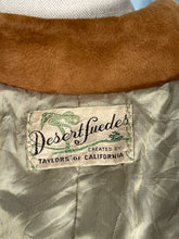 Load image into Gallery viewer, Original 1950's Tan Suede Fringed Jacket by Desert Suedes of California - Bust 34 *