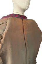 Load image into Gallery viewer, Original 1940's Red and Green Fine Check Double Breasted O'Rossen of California Wool Jacket - Bust 38 40