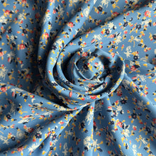 Load image into Gallery viewer, Original 1930's 1940's Cornflower Blue Cold Rayon Novelty Print Dressmaking Fabric - 38" x 140" *