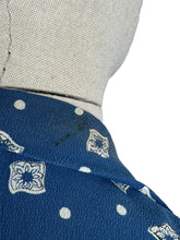 Load image into Gallery viewer, Original 1940's Volup American Made Blue and White Crepe Day Dress - Bust 40 42