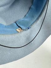 Load image into Gallery viewer, Original 1930's 1940's Pale Blue Felt Fedora with Grosgrain Trim